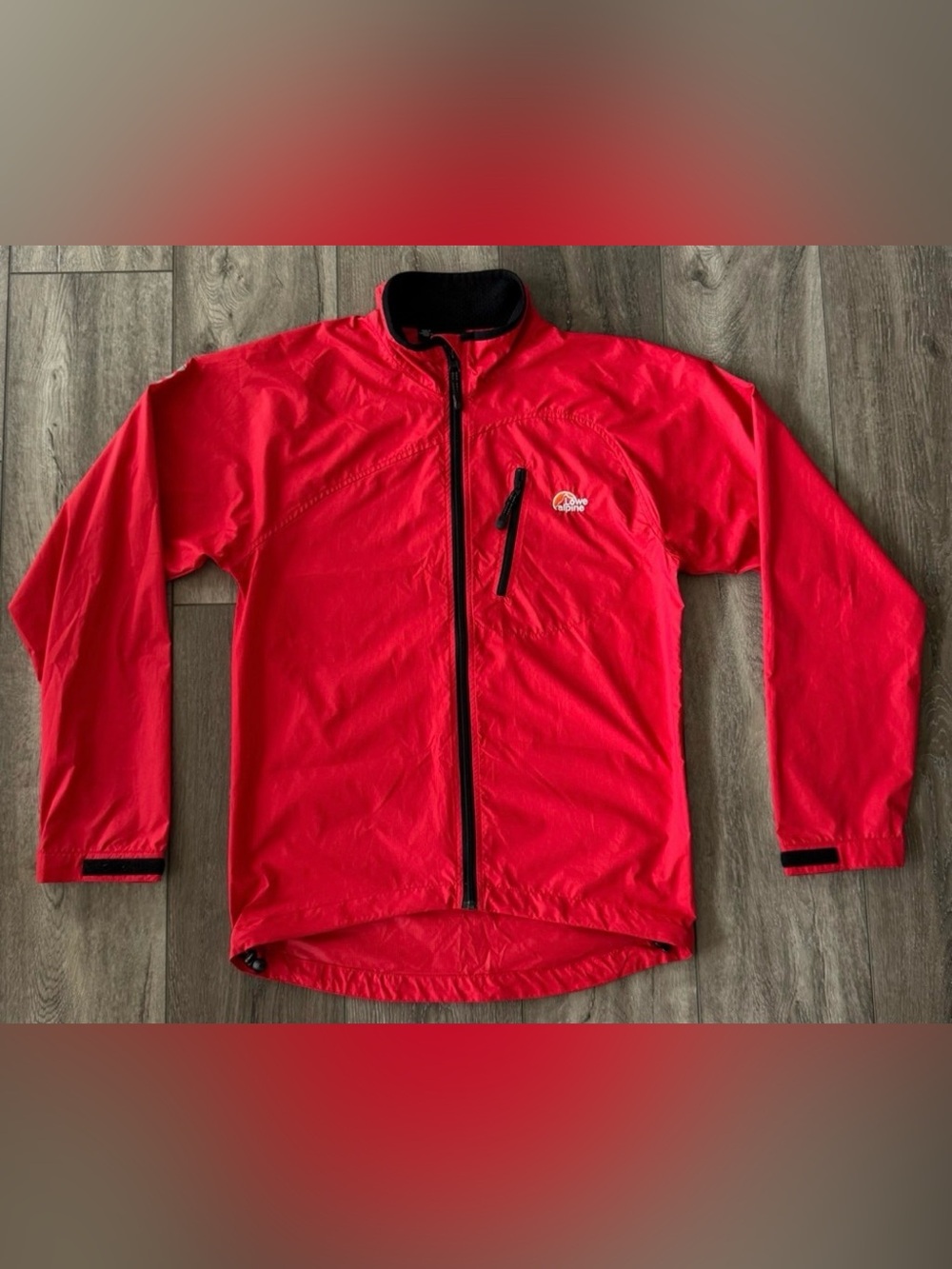 Lowe Alpine Full-Zip Windproof Jacket Ripstop Lightweight Unisex XS Cinch Hem